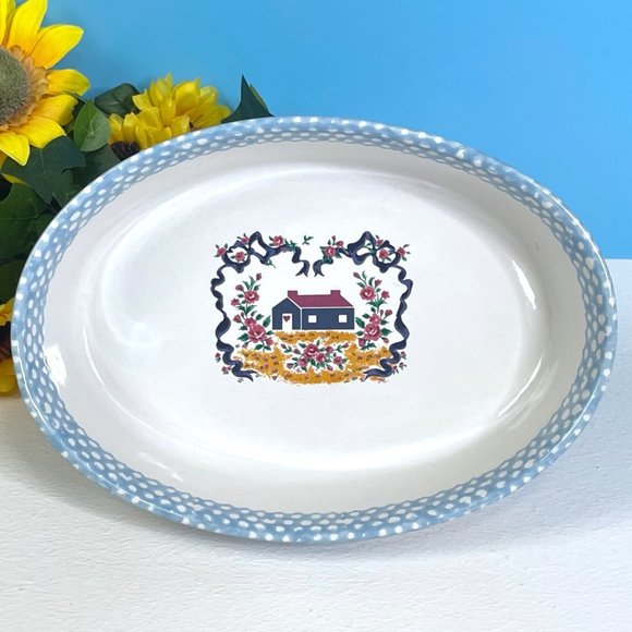 Vintage 1995‎ Teamson Stoneware Casserole Oven Bake Serving Decorative Dish - Picture 1 of 7